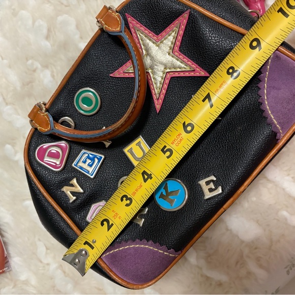 Dooney & Bourke Black Satchel with Multicolor Accents - Picture 4 of 11